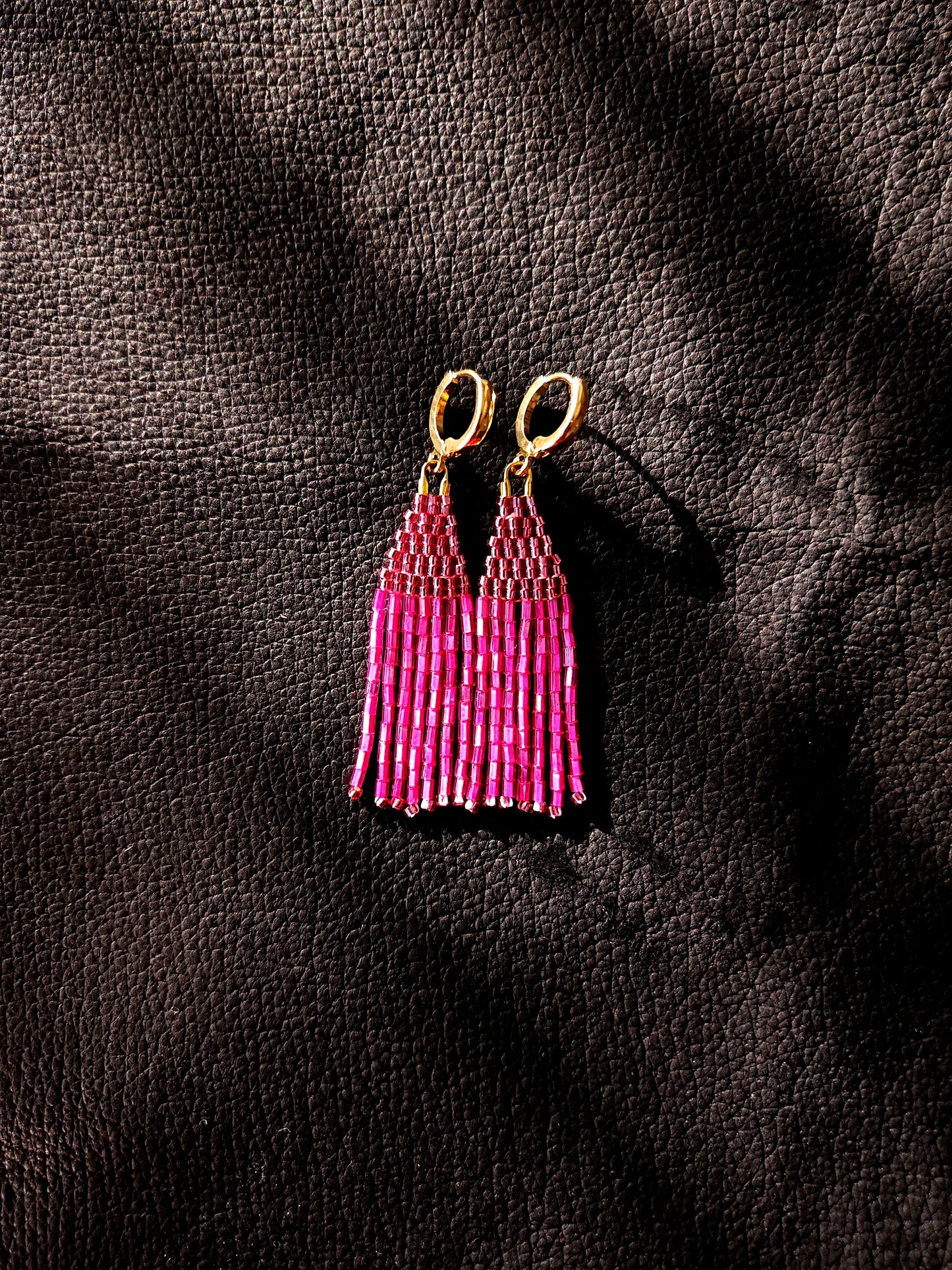 'Firebead' Futurisms - Pink Mini Fringe Earring